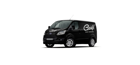 Garys Body Repair Social Media Cover Image 1500x700 Black Van