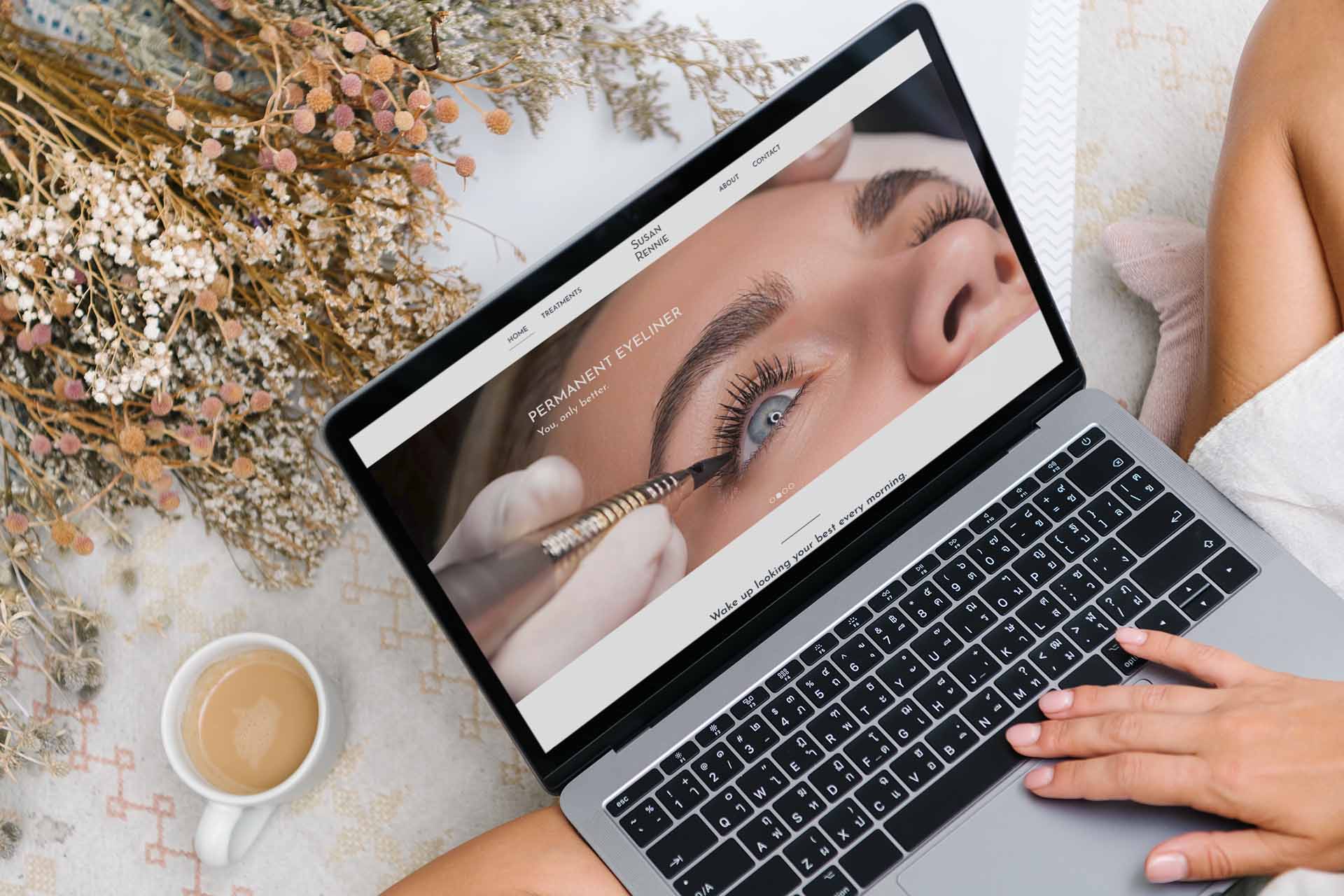 Website for Susan Rennie Natural Permanent Makeup - thefingerprint