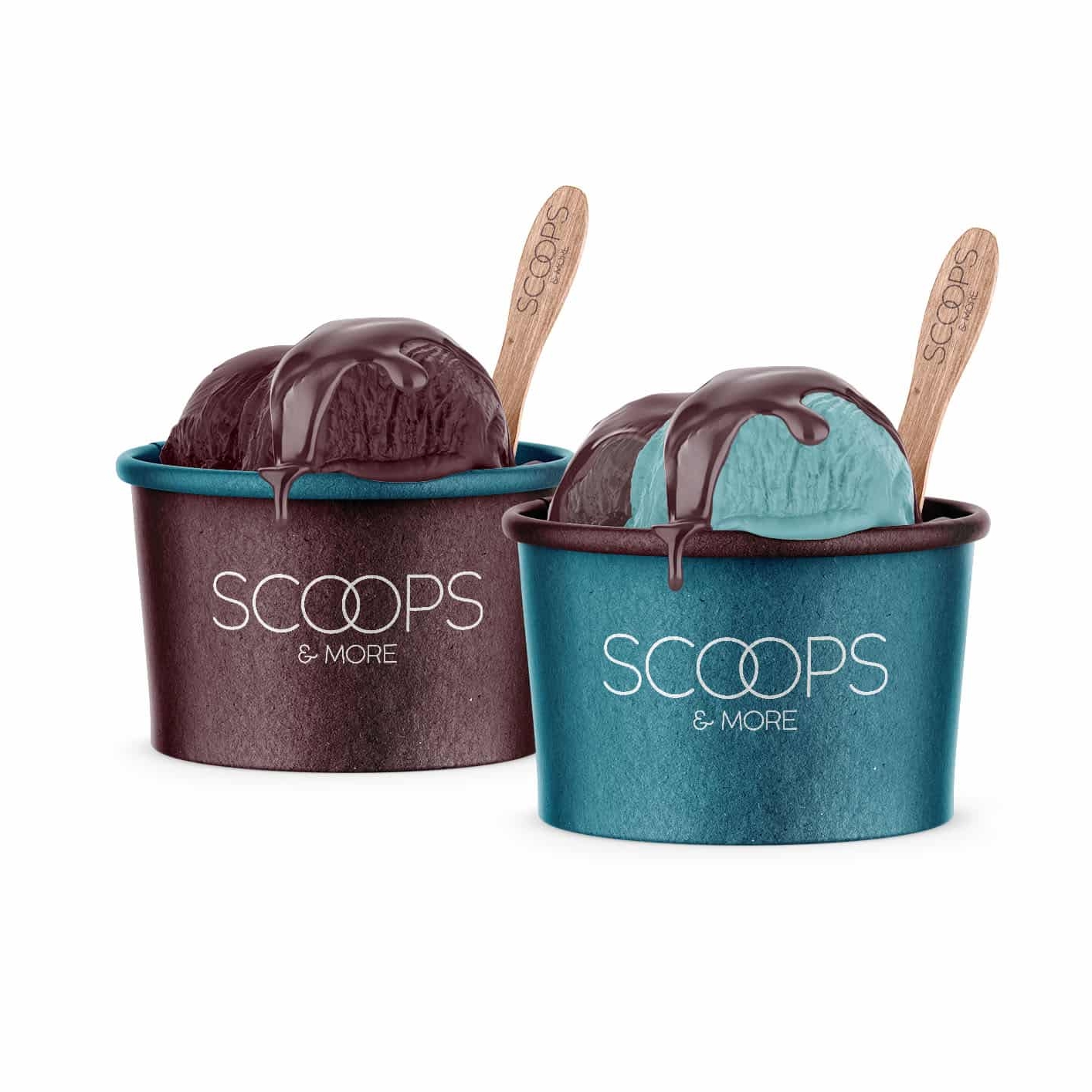 Scoops & More Brand Identity thefingerprint