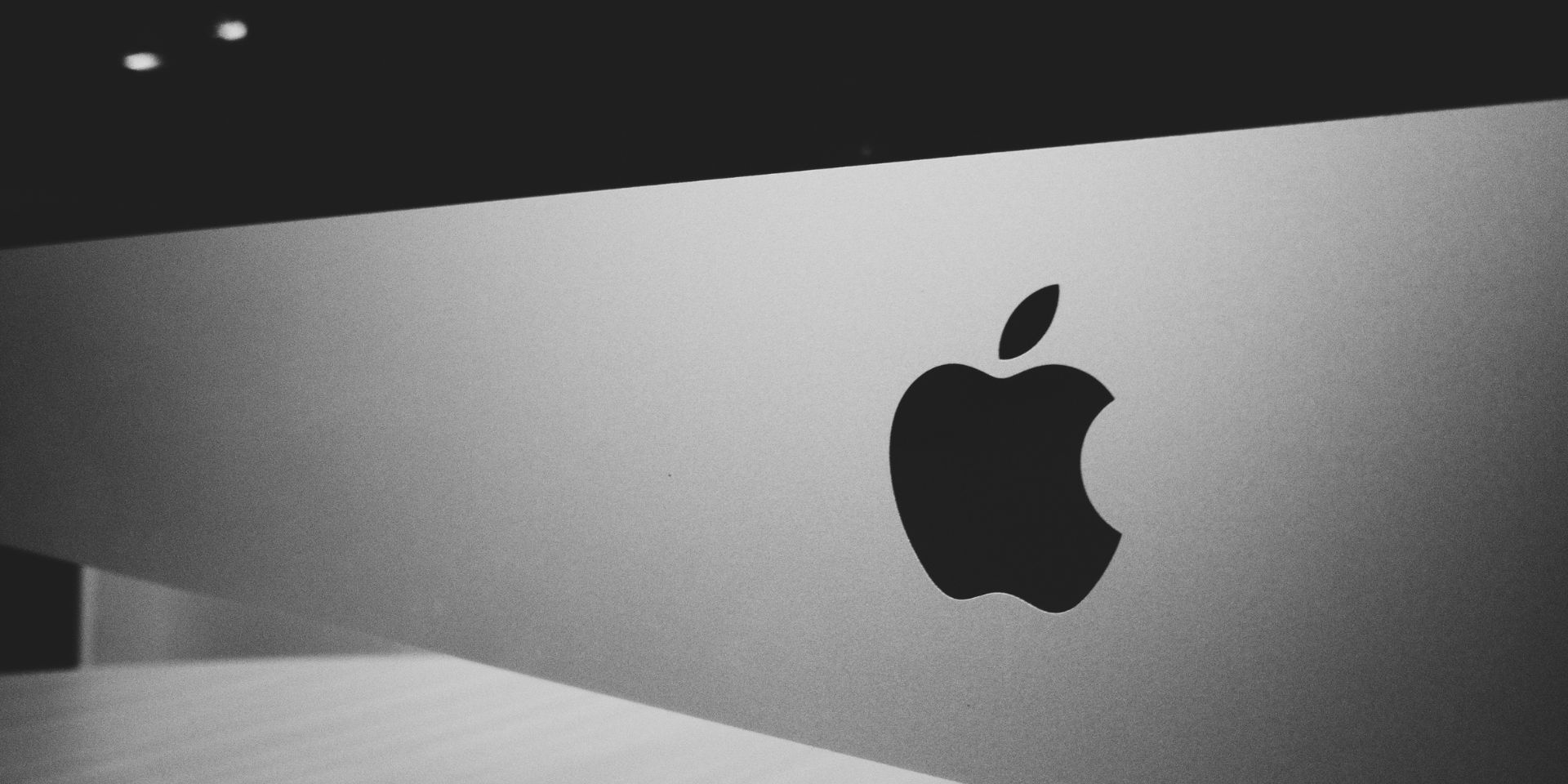 View of an Apple computer.