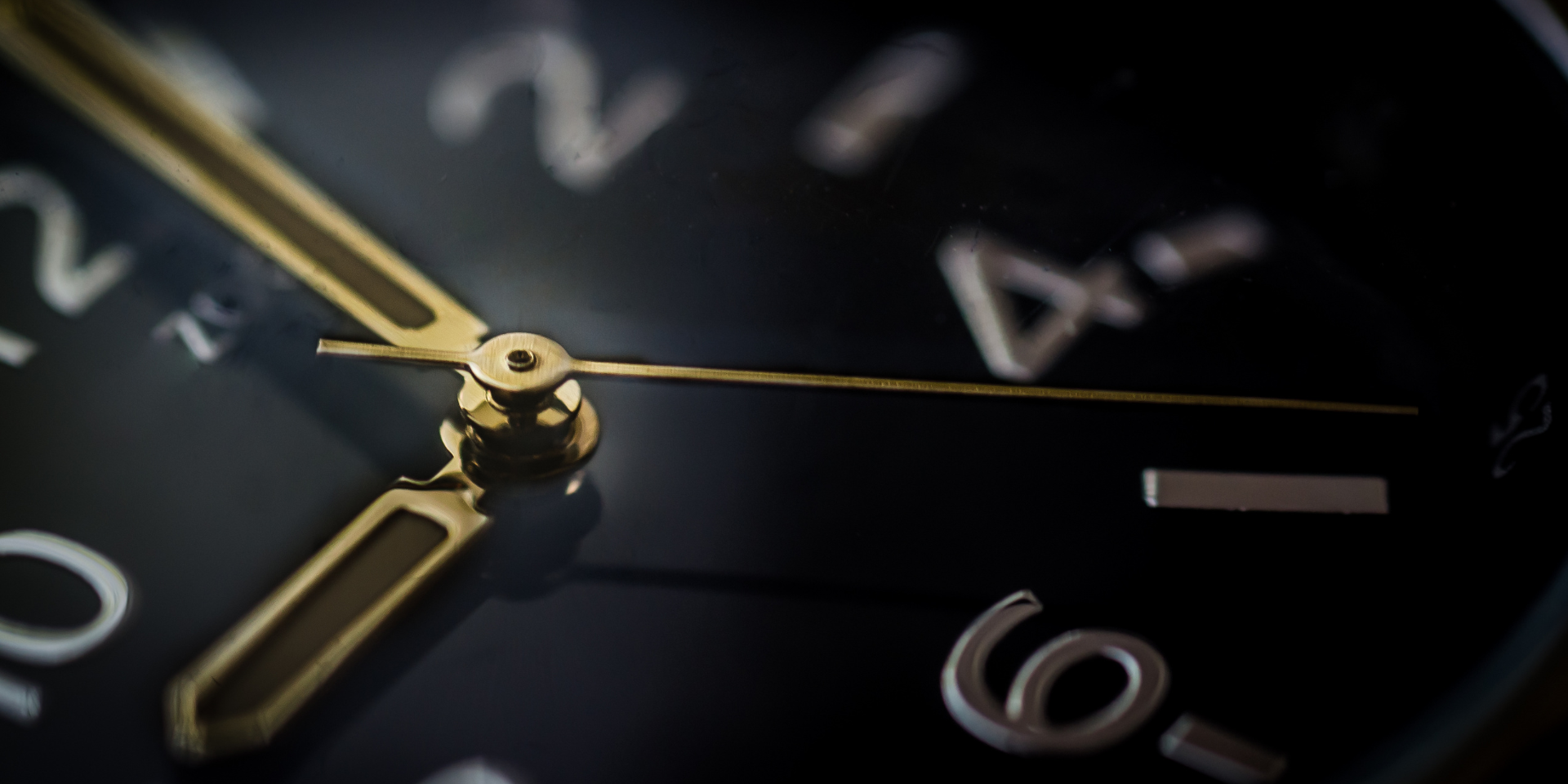 A close-up view of a watch face.