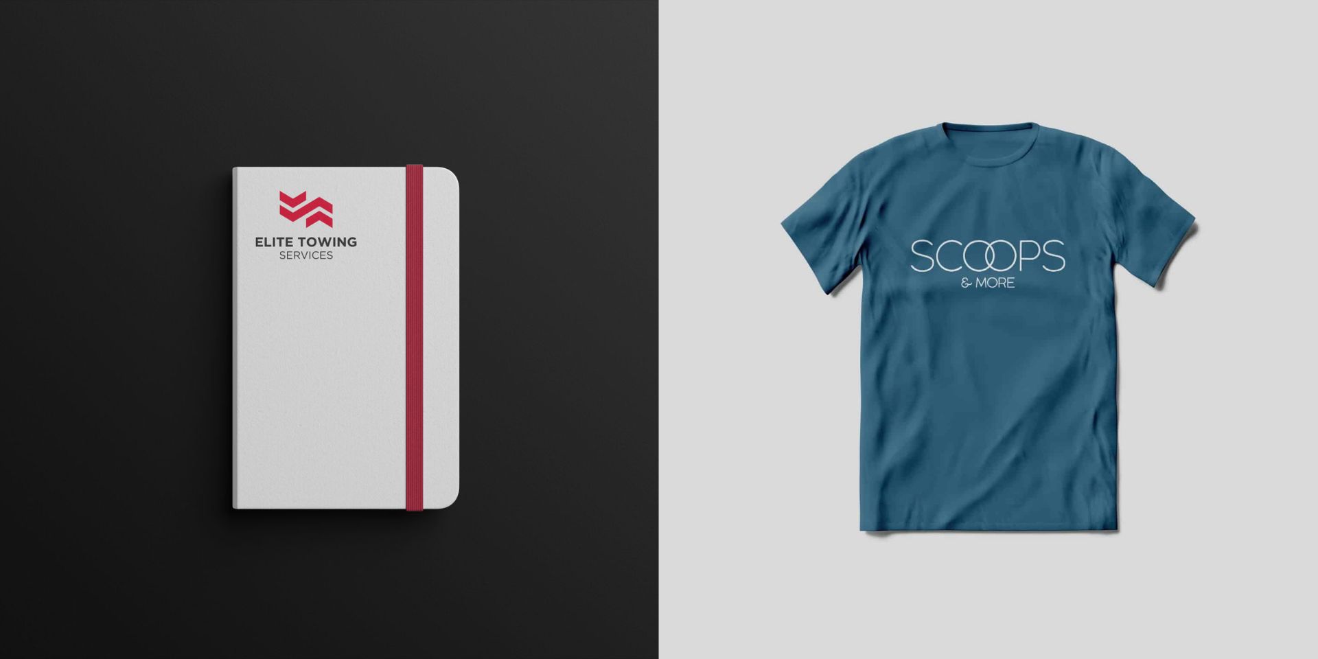 Two examples of thefingerprint's branded merchandise for businesses.